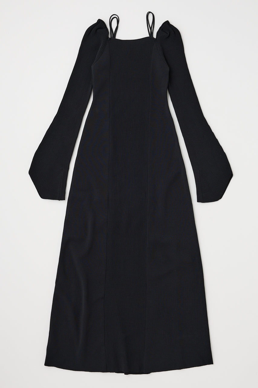 Square Neck Long Knit Dress MOUSSY Square Neck Long Knit Dress MOUSSY