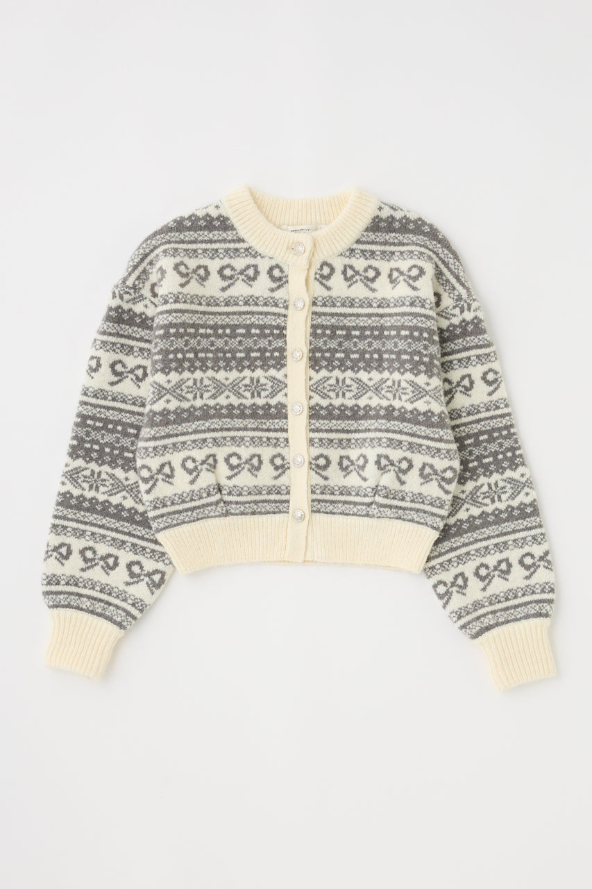 Ribbon Fair Isle Knit Cardigan – MOUSSY