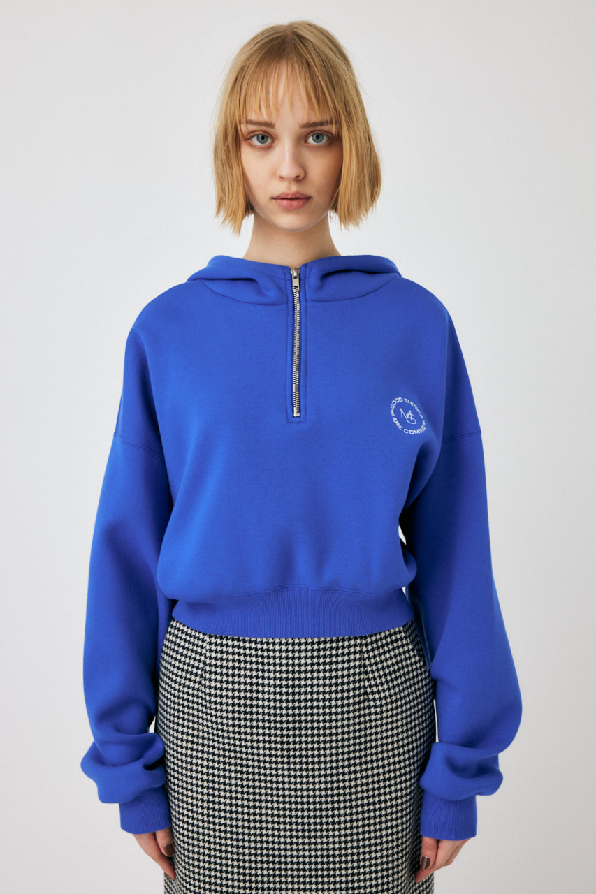 HALF ZIP LOGO HOODIE