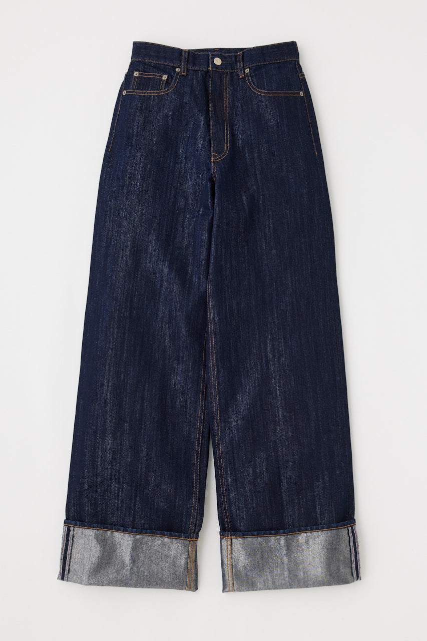 GLITTER DENIM WIDE STRAIGHT