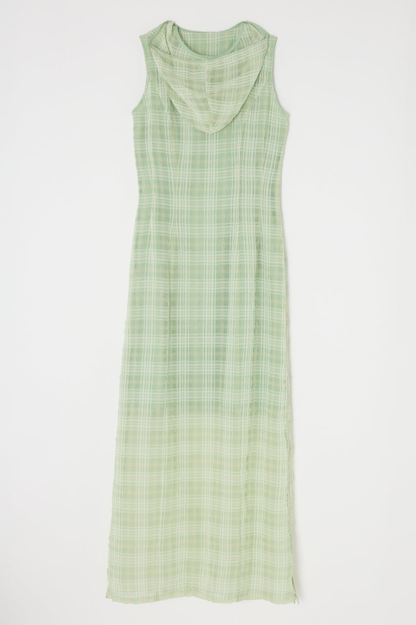 HOODIE SLEEVELESS CHECK DRESS – MOUSSY