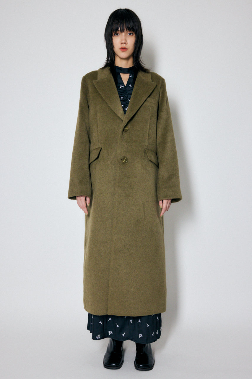 CURVED SLEEVE LONG COAT