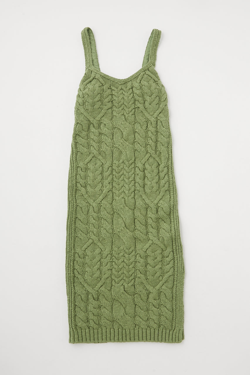 COTTON CABLE KNIT DRESS