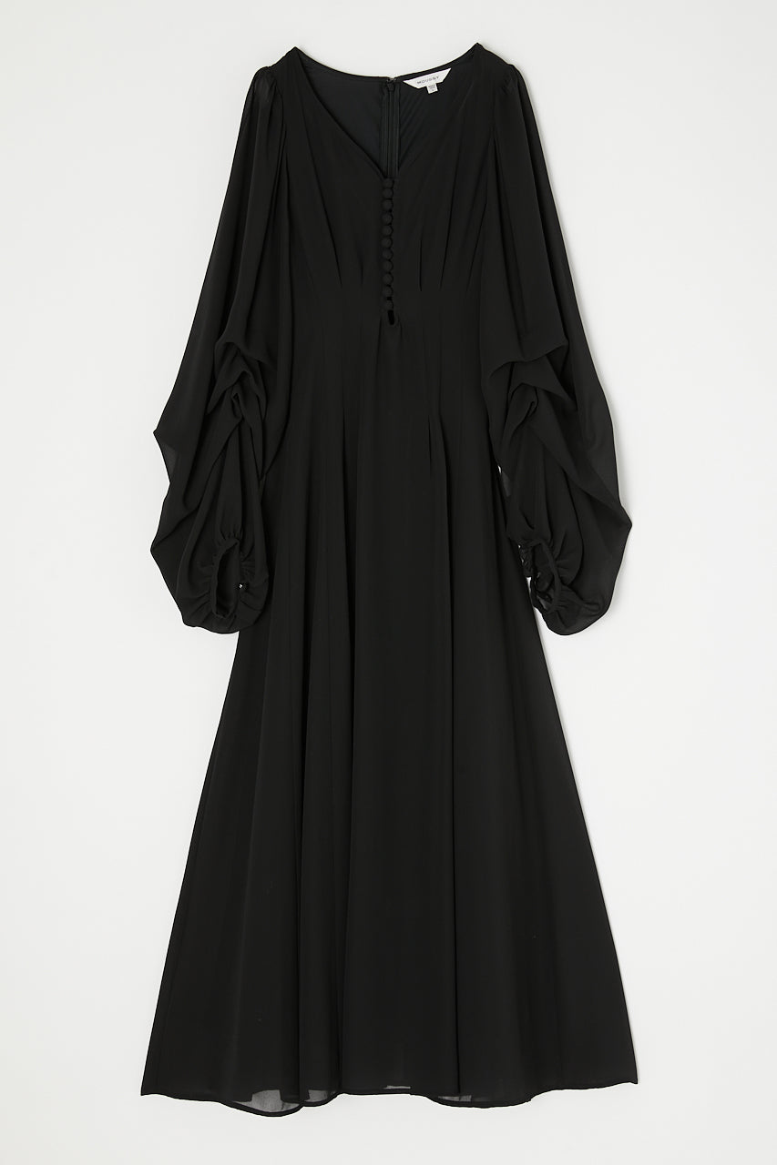 VOLUME SLEEVE LONG DRESS