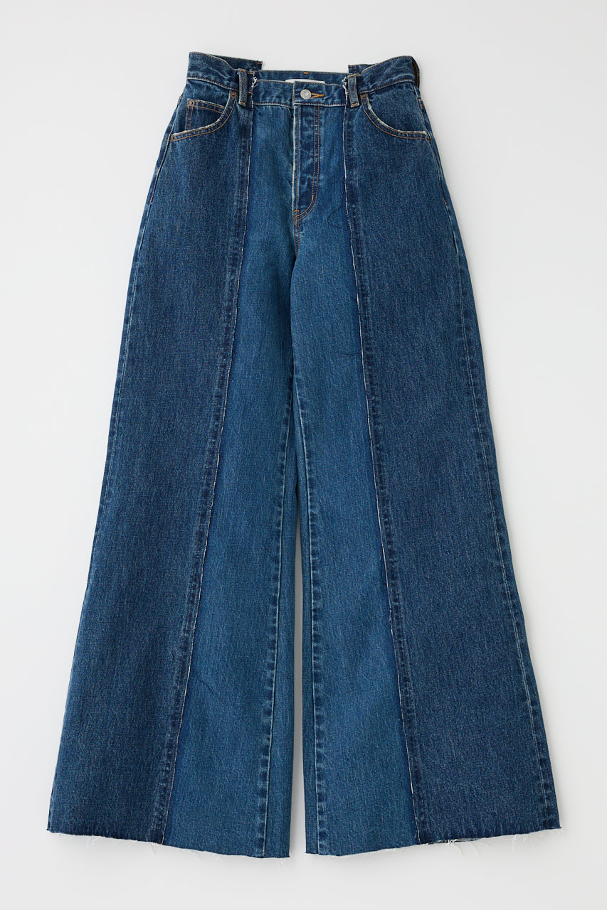 MOUSSY CUT OFF WIDE LEG STRAIGHT 26 ブルー1 Sale Denim MOUSSY CUT OFF WIDE LEG STRAIGHT 26 ブルー1 Sale Denim