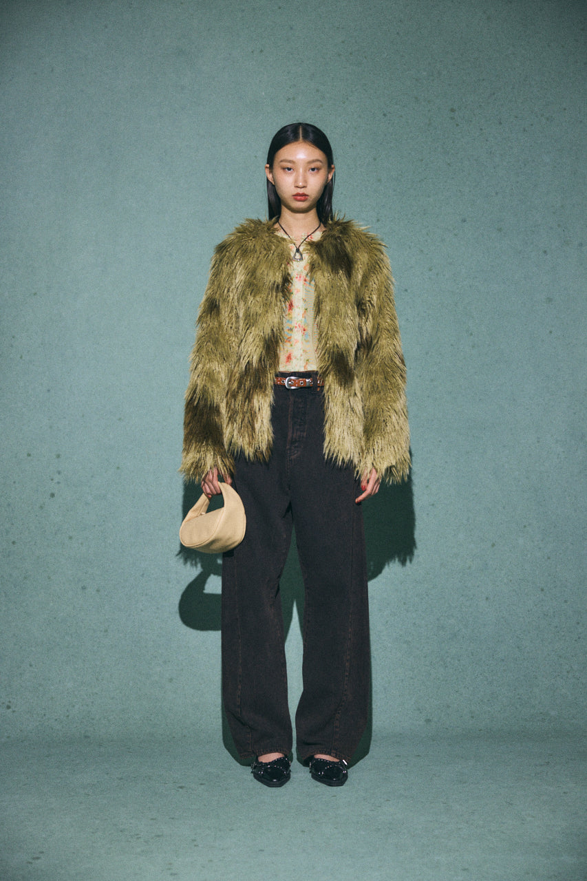 よもやまゆうなさん着用即完売　moussy MESSY FAUX FUR コート Messy Faux Fur Coat – MOUSSY
