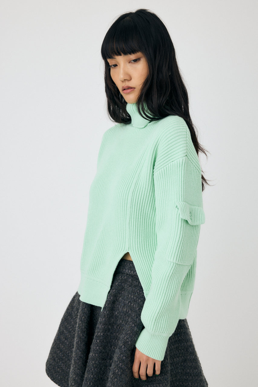 Slit High Neck Sweater – MOUSSY