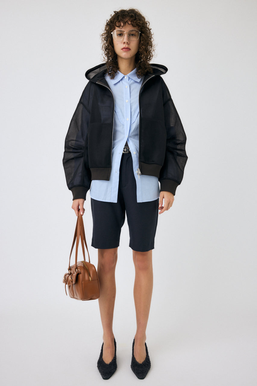 Sheer Cardboard Zip Up Hoodie – MOUSSY