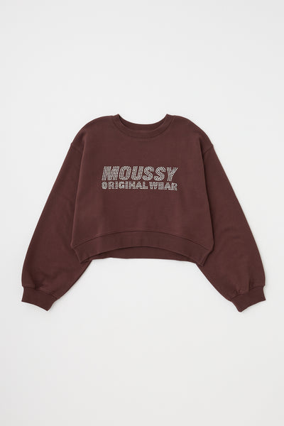 Rhinestone Moussy Cropped Sweatshirt – MOUSSY