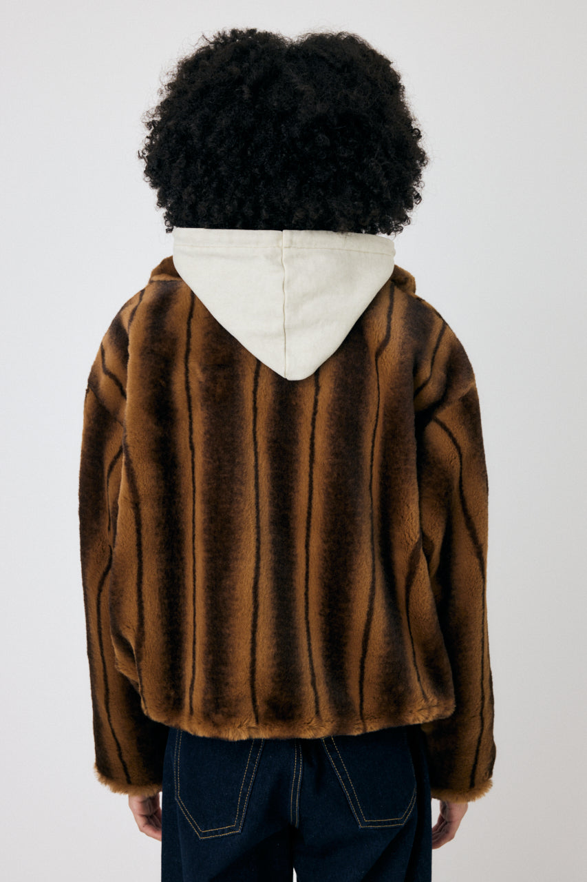 Faux Fur Stand Collar Jacket – MOUSSY