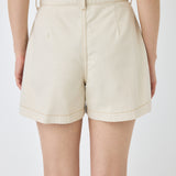 DENIM TUCK SHORTS