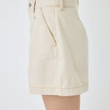 DENIM TUCK SHORTS