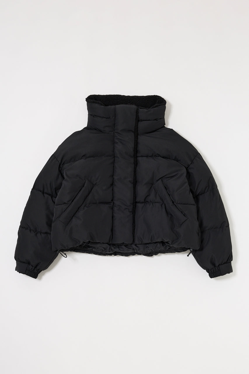 STAND COLLAR PUFFER JACKET Black / Free