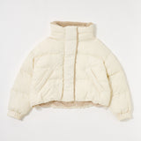 STAND COLLAR PUFFER JACKET Ivory / Free