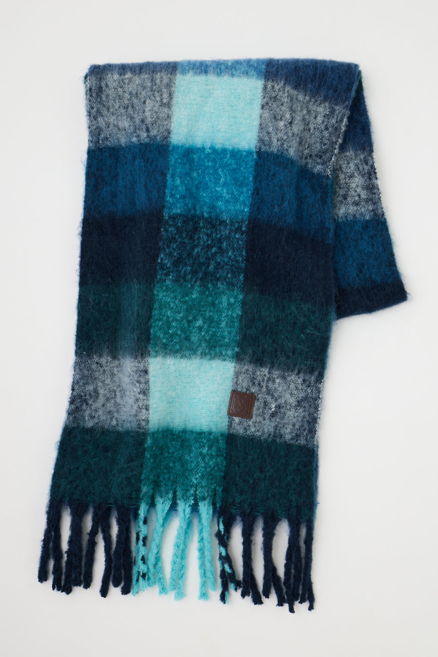FLUFFY KNIT SCARF Multi Blue / Free