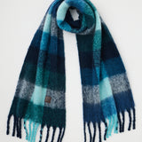 FLUFFY KNIT SCARF Multi Blue / Free