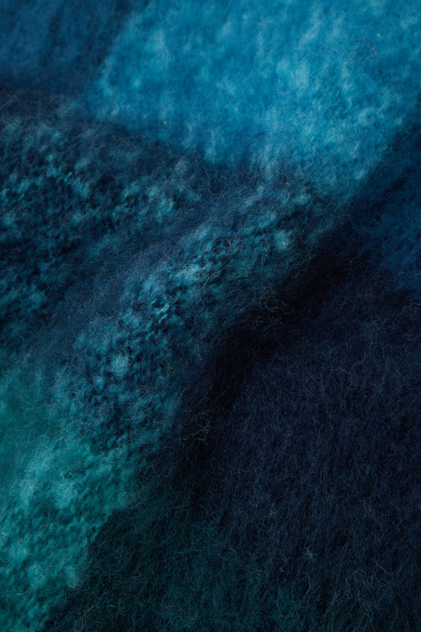 FLUFFY KNIT SCARF Multi Blue / Free