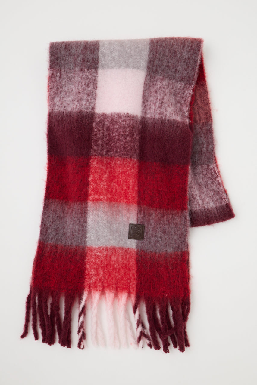 FLUFFY KNIT SCARF Multi Red / Free