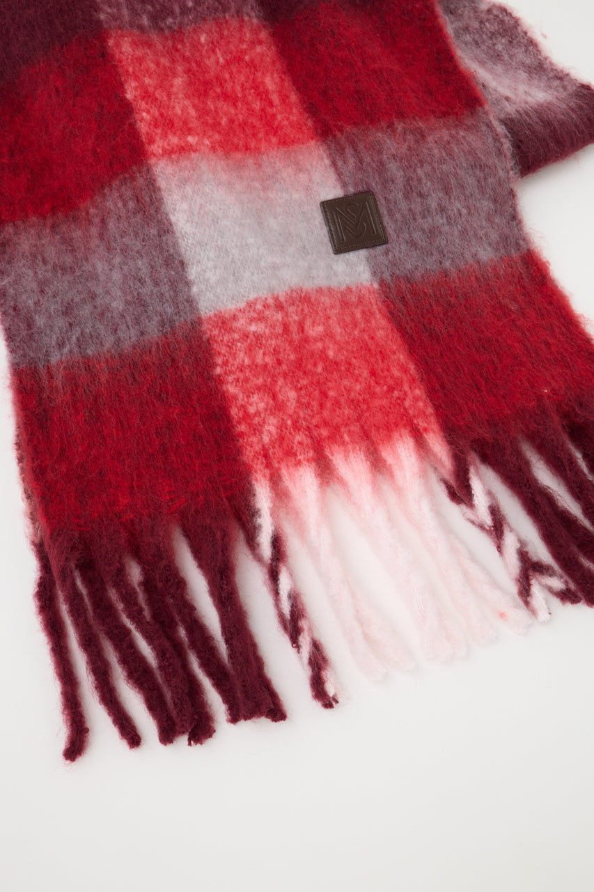 FLUFFY KNIT SCARF Multi Red / Free