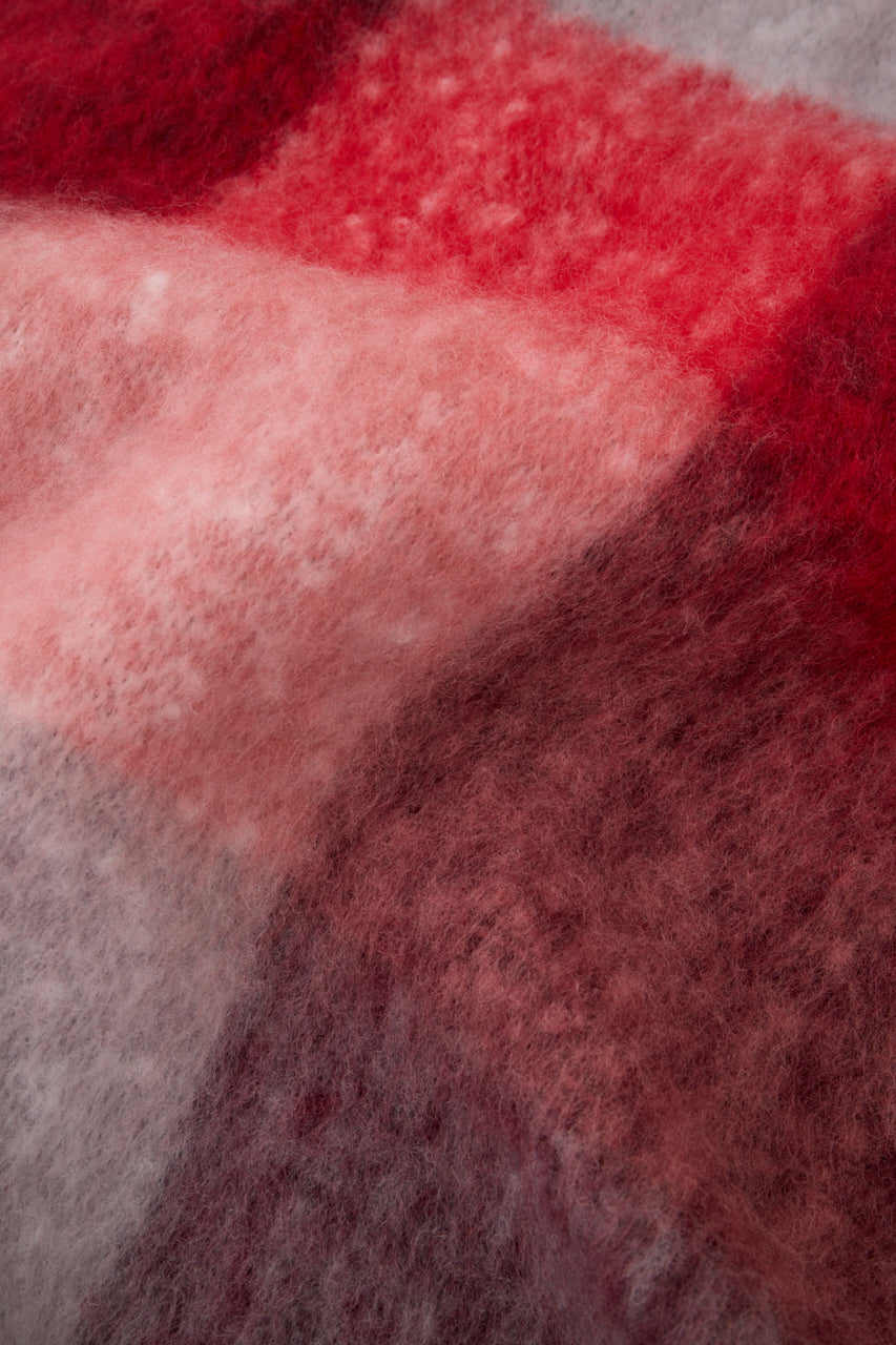 FLUFFY KNIT SCARF Multi Red / Free
