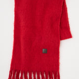 FLUFFY KNIT SCARF Red / Free