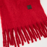 FLUFFY KNIT SCARF Red / Free