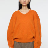 DOUBLE SHOULDER V-NECK SWEATER