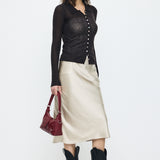 SHEER KNIT SHIRT Black / Free