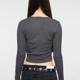 SCOOP NECK LONG SLEEVE TEE