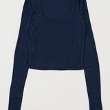 SCOOP NECK LONG SLEEVE TEE