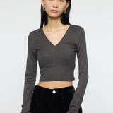 DEEP V CUP LONG SLEEVE TEE