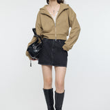 SHORT ZIP UP HOODIE