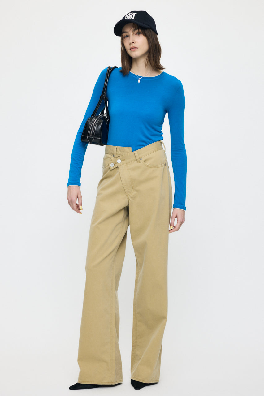 CONTRAST LAYER L/S TEE Blue / Free