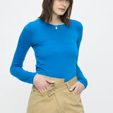 CONTRAST LAYER L/S TEE Blue / Free