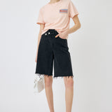 CROSS WAIST HALF PANTS