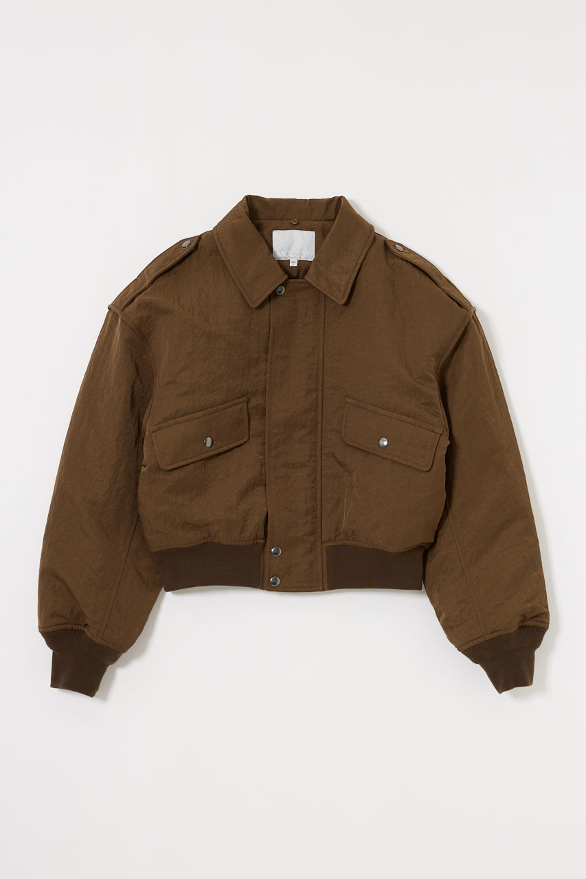 F/FUR COLLAR CROP BLOUSON Brown / Free