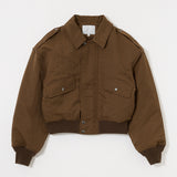F/FUR COLLAR CROP BLOUSON Brown / Free