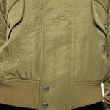 F/FUR COLLAR CROP BLOUSON Khaki / Free