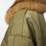F/FUR COLLAR CROP BLOUSON Khaki / Free