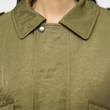 F/FUR COLLAR CROP BLOUSON Khaki / Free
