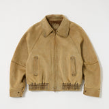 FAUX SUEDE GATHER BLOUSE