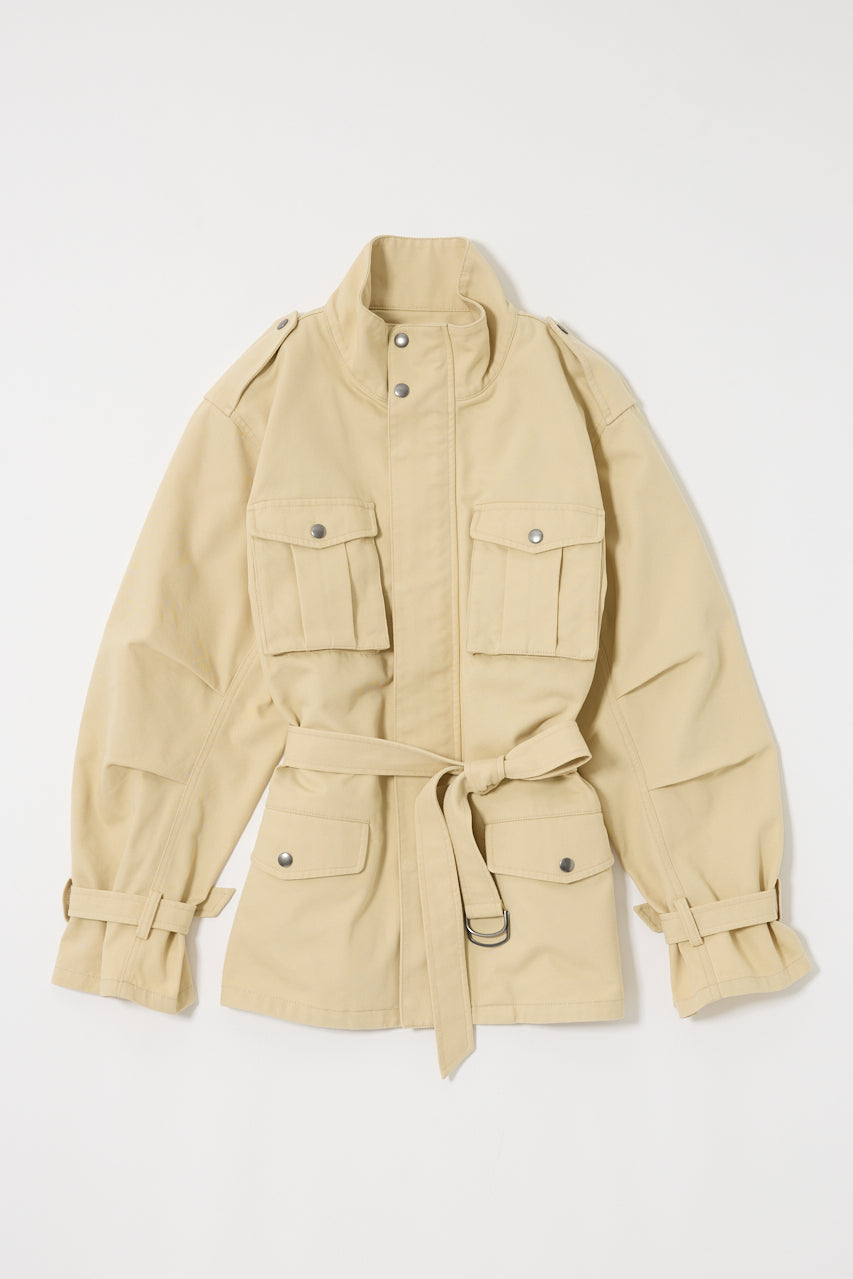 BELTED CARGO JACKET Beige / Free