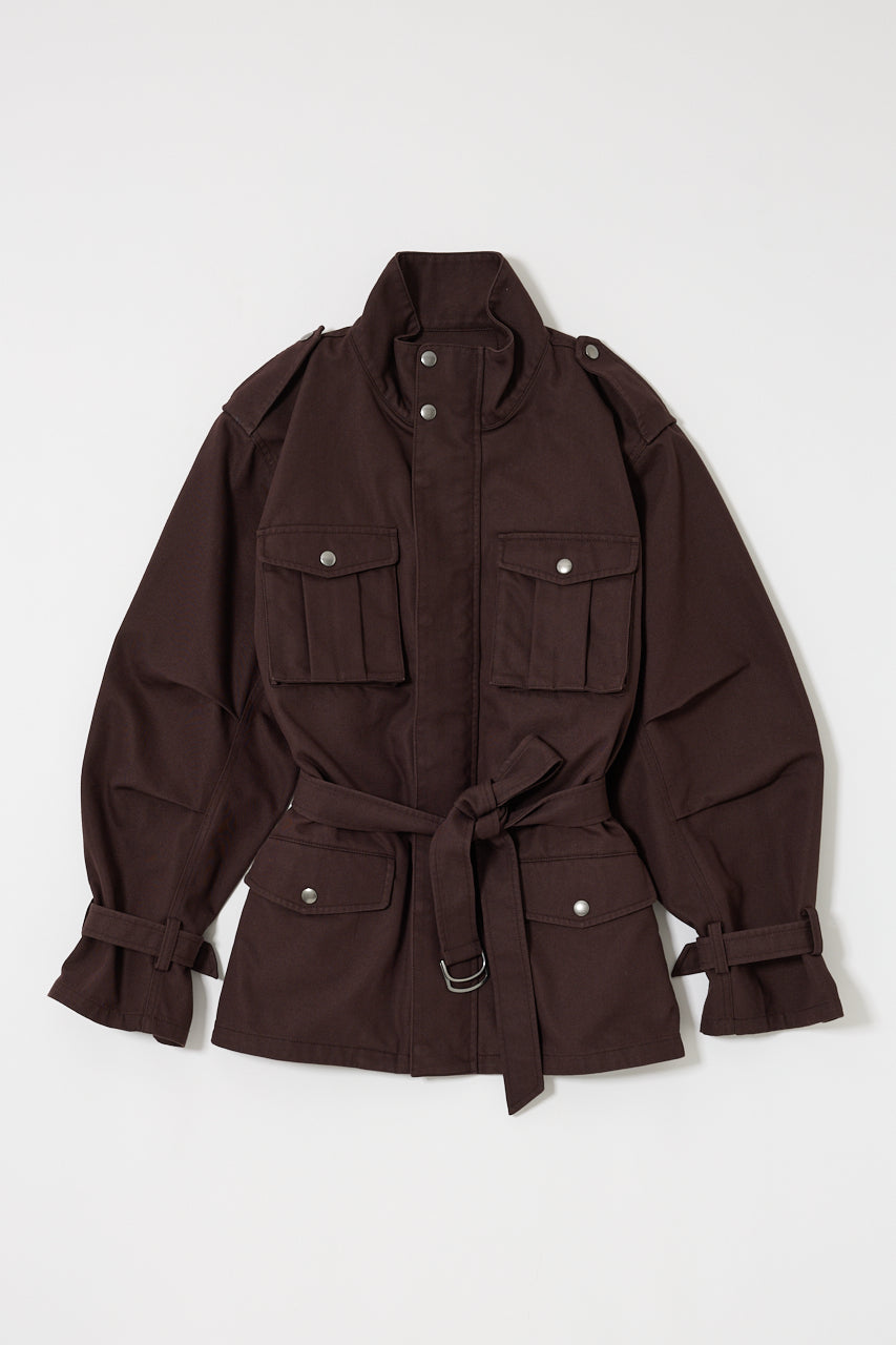 BELTED CARGO JACKET Brown / Free