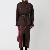 BELTED CARGO JACKET Brown / Free