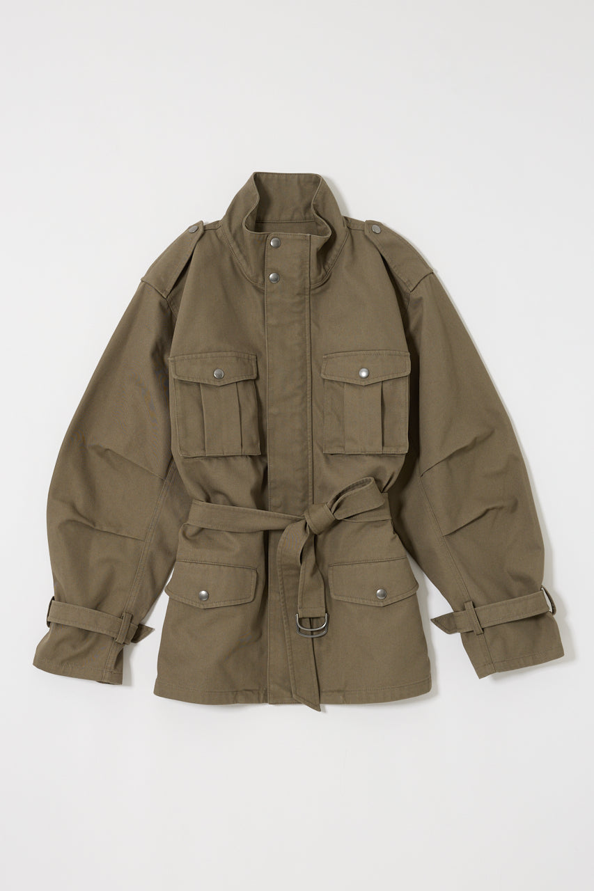 BELTED CARGO JACKET Khaki / Free