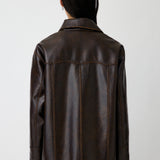 FAUX LEATHER 70s HALF COAT