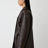 FAUX LEATHER 70s HALF COAT