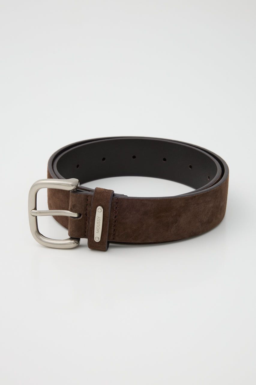 SUEDE LEATHER BELT Dark Brown / Free