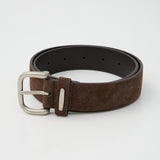 SUEDE LEATHER BELT Dark Brown / Free