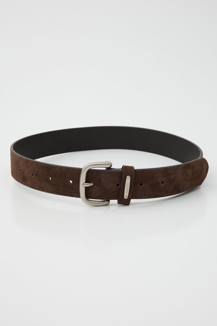 SUEDE LEATHER BELT Dark Brown / Free